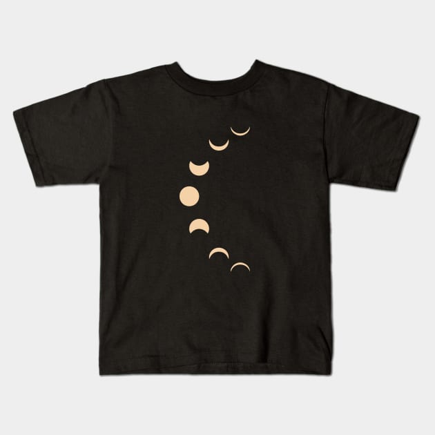 bohemian astrological design with sun, stars, moon and sunburst. Boho linear icons or symbols in trendy minimalist style. Kids T-Shirt by zaiynabhw